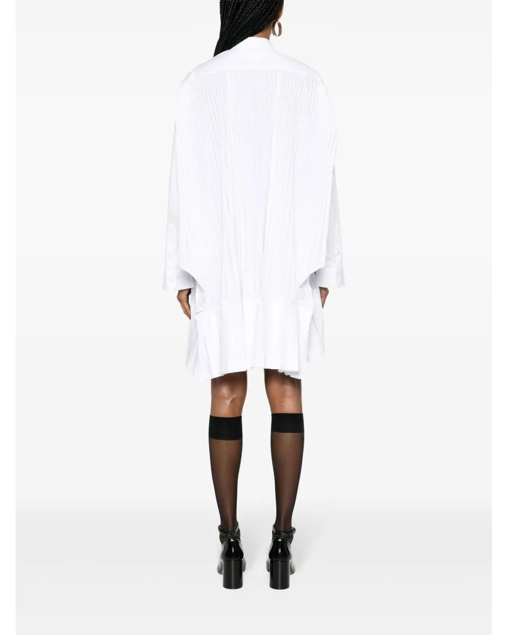 Junya Watanabe White Pleated Shirt