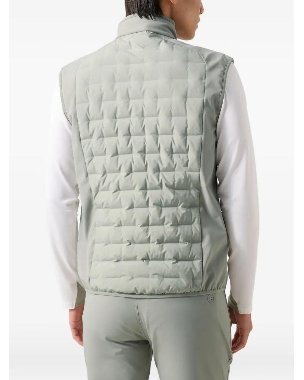 Bogner Gray Dane Quilted-Hybrid Gilet for men