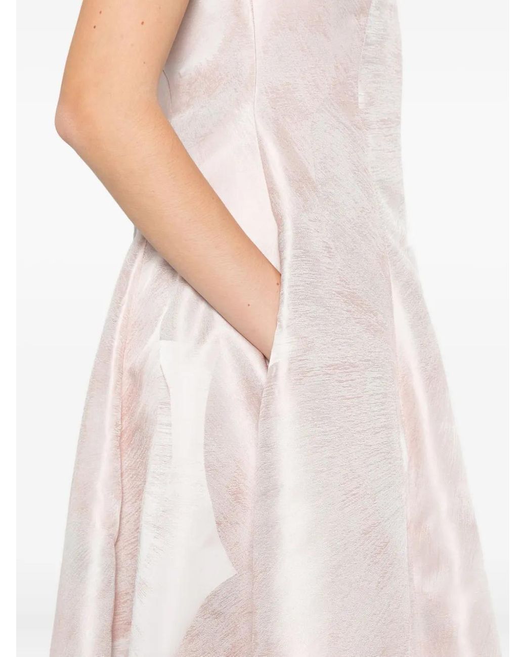 Talbot Runhof Pink Off-Shoulder Dress