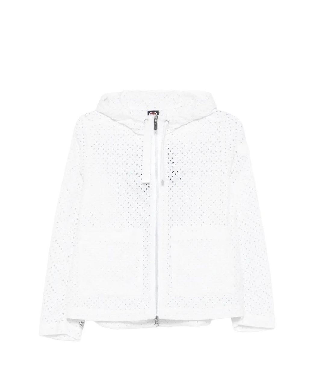 Chaqueta Perforada Con Capucha Colmar de color White