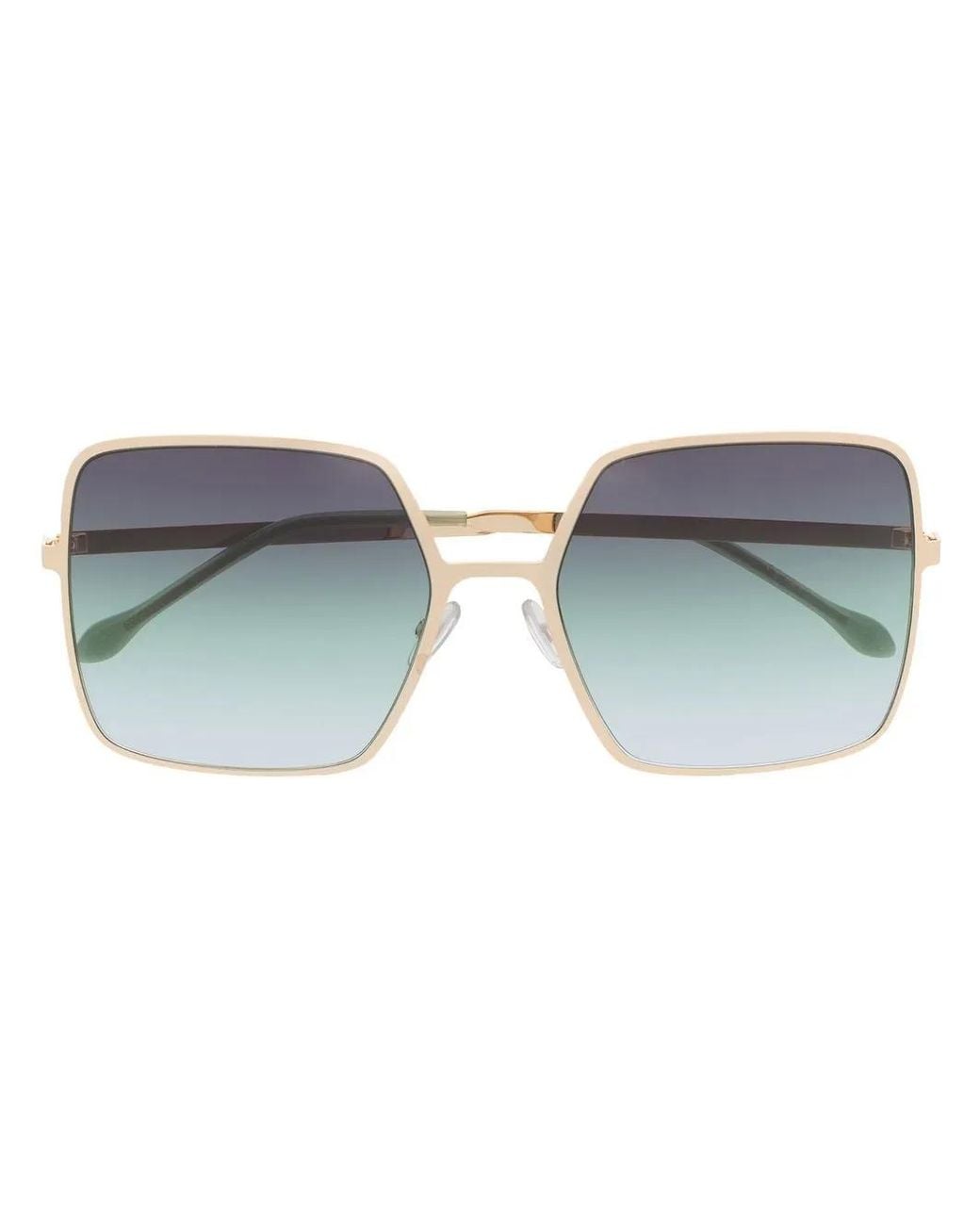 Isabel Marant Blue Logo-Engraved Oversize-Frame Sunglasses
