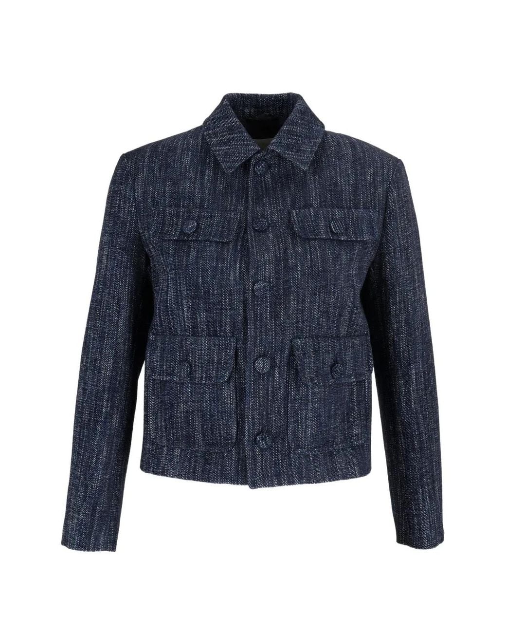 Circolo 1901 Blue Four-Pocket Cropped Jacket