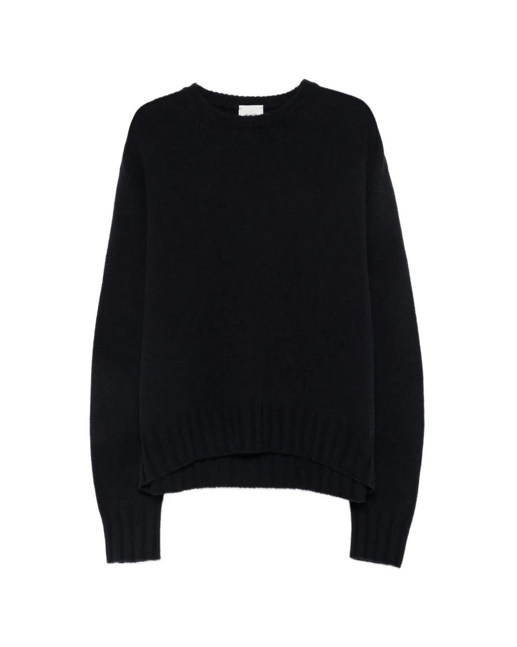 Alysi Black Ribbed-Knit Sweater