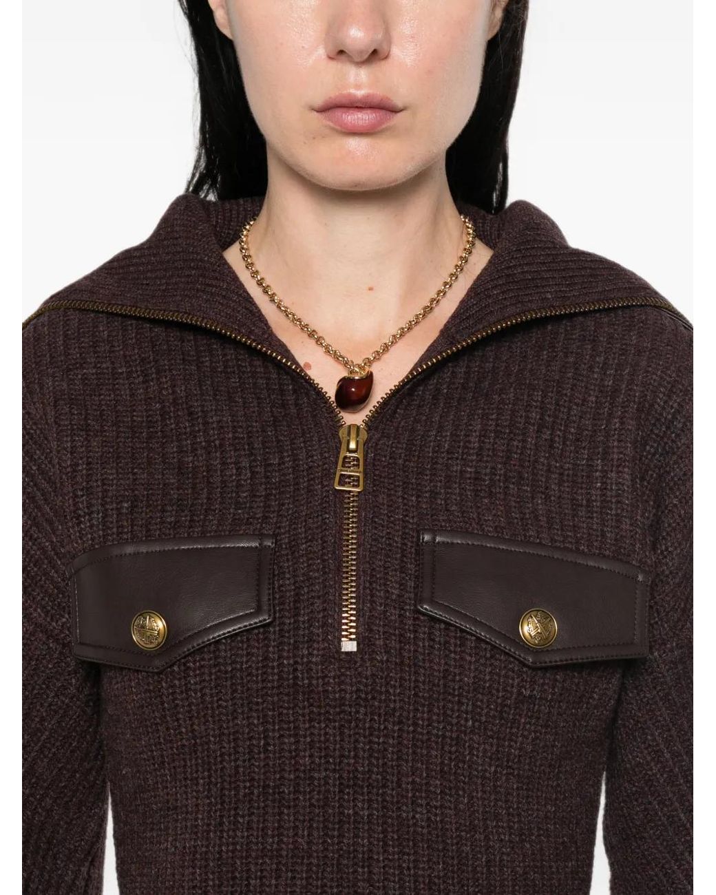 Zimmermann Brown Valiant Wool Sweater