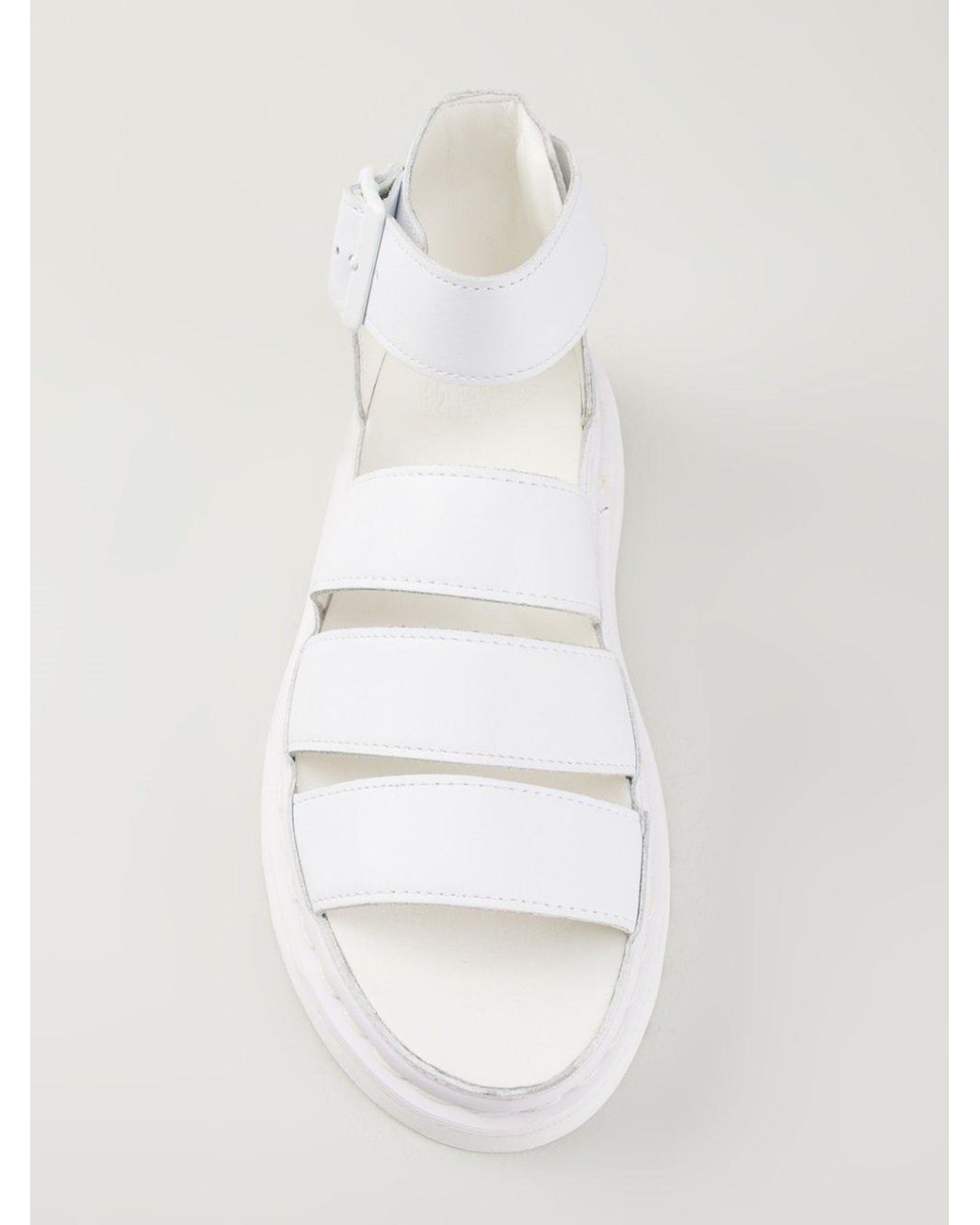 Dr. Martens Leather 'clarissa' Sandals in White | Lyst