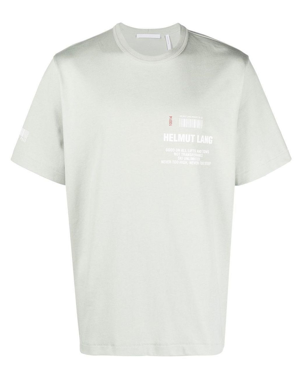 Grey Logo-Print T-Shirt Helmut Lang pour homme en coloris Blanc | Lyst
