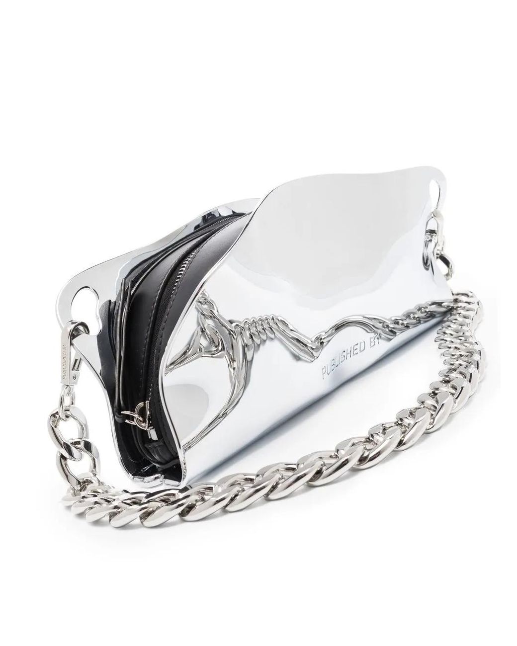 PUBLISHED BY White Mayzie Chrome Shoulder Bag