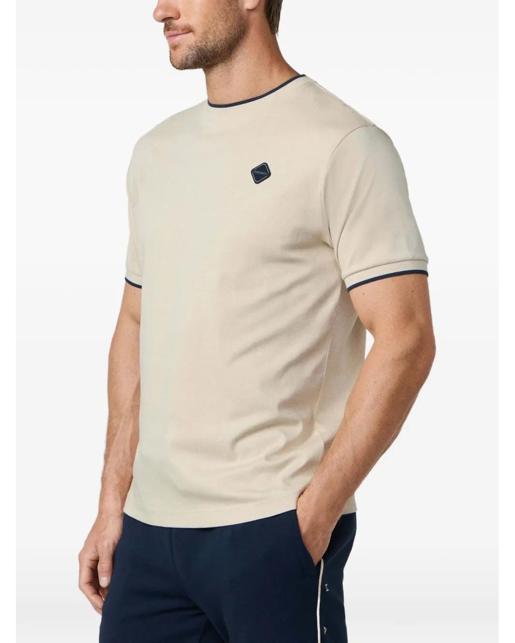 Hackett Natural Logo-Embroidered T-Shirt for men