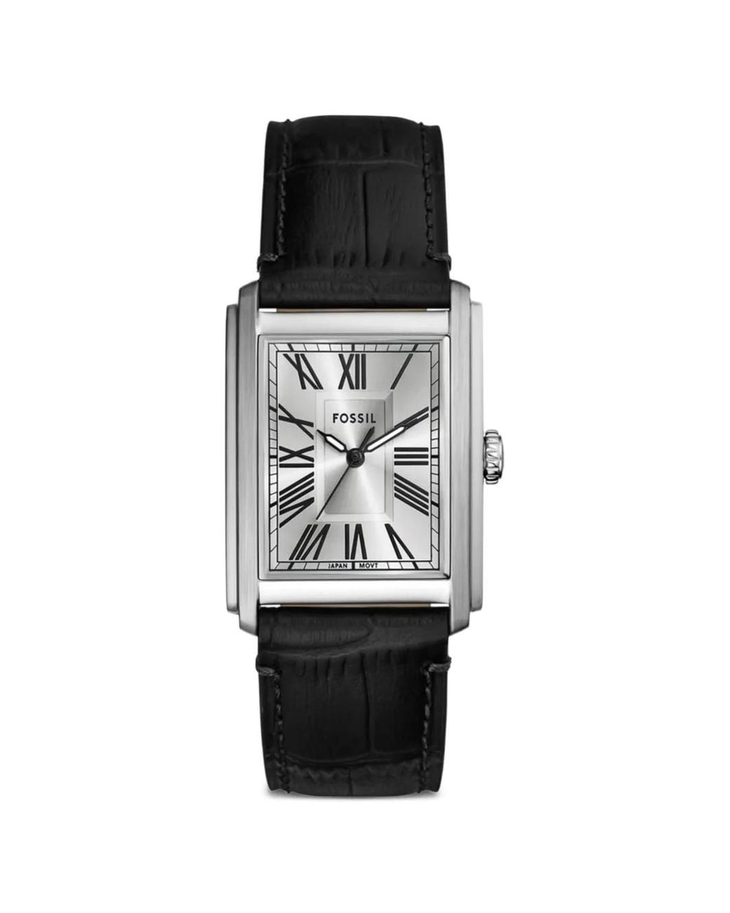 Fossil White Carraway 30Mm Leather Watch for men