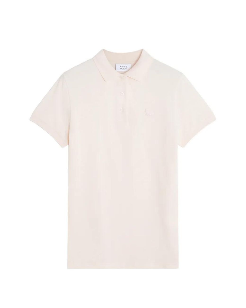 Maison Kitsuné White Fox-Patch Polo Shirt