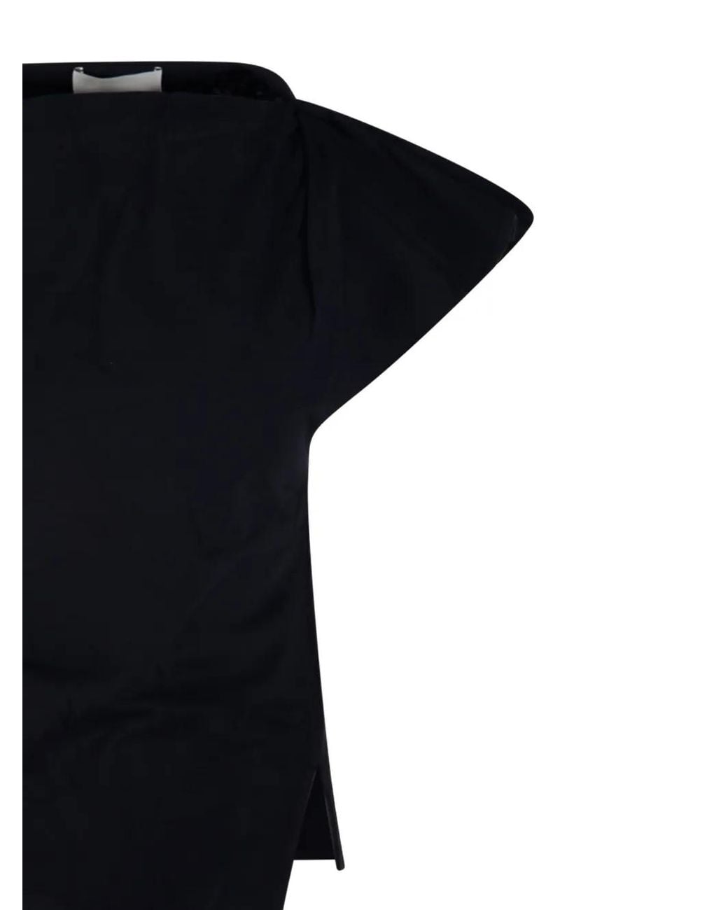 Isabel Marant Black Sebani Asymmetric-Hem T-Shirt