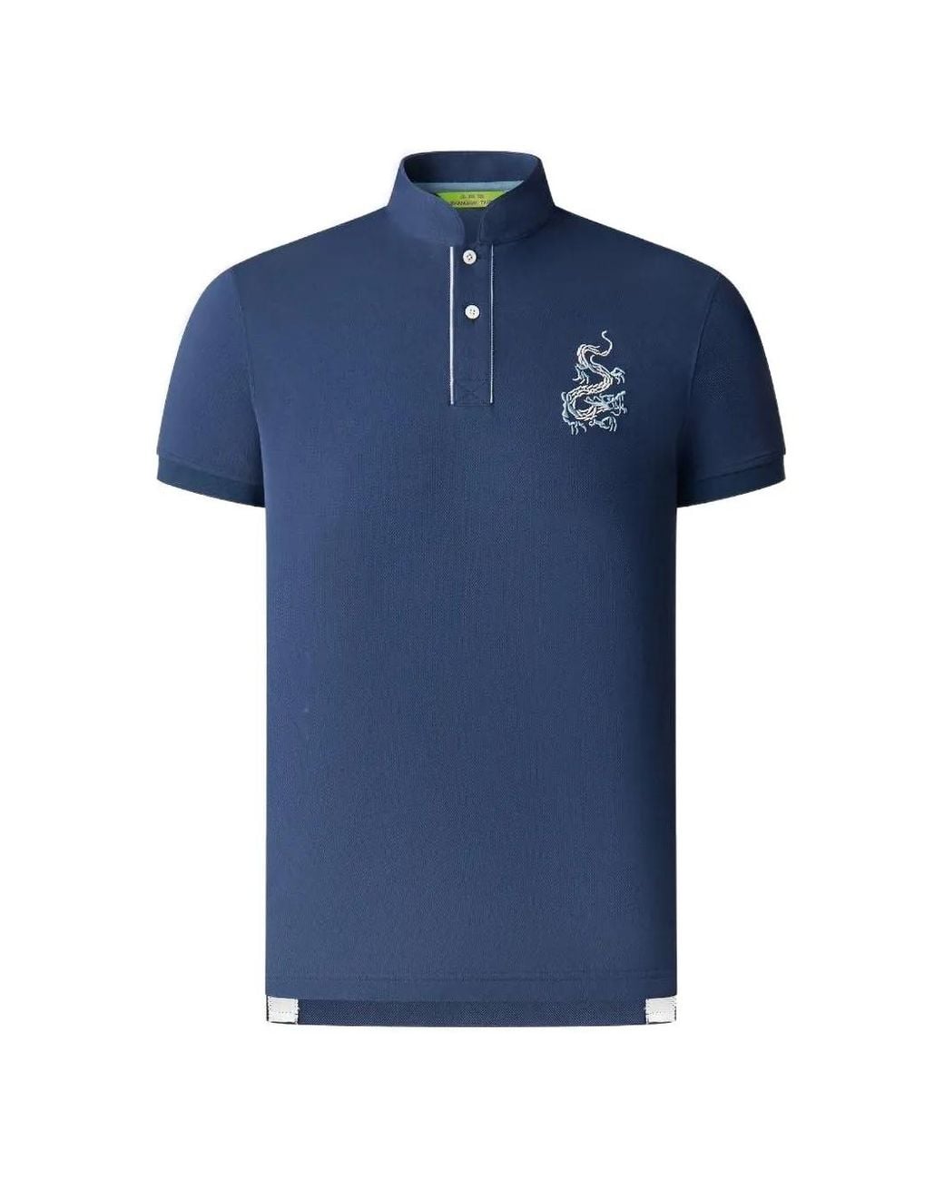 Shanghai Tang Blue Dragon Polo Shirt for men