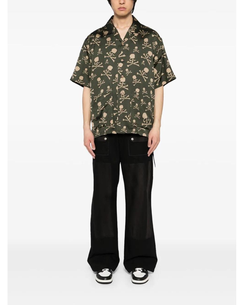 MASTERMIND WORLD Green Skull Shirt for men