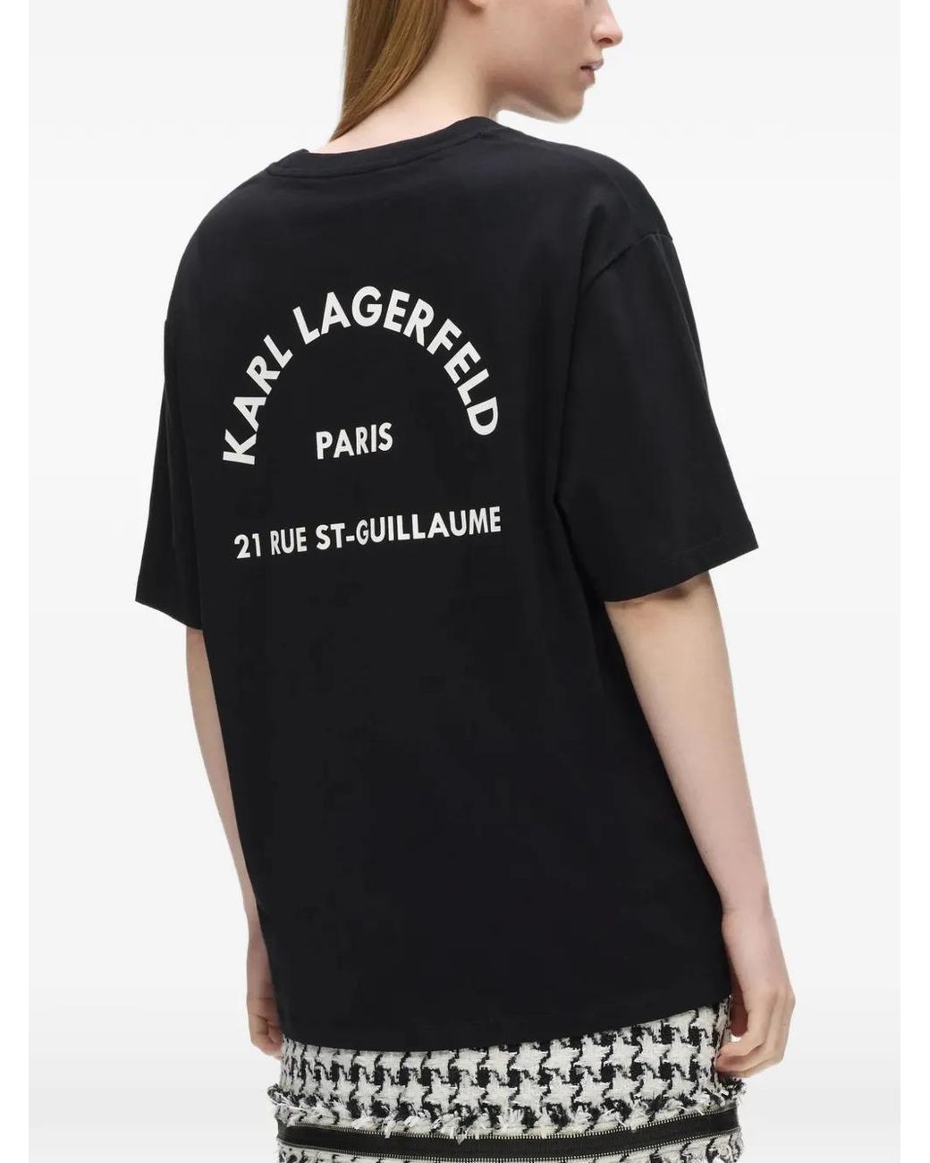 Karl Lagerfeld Black Rue St-Guillaume Oversized T-Shirt