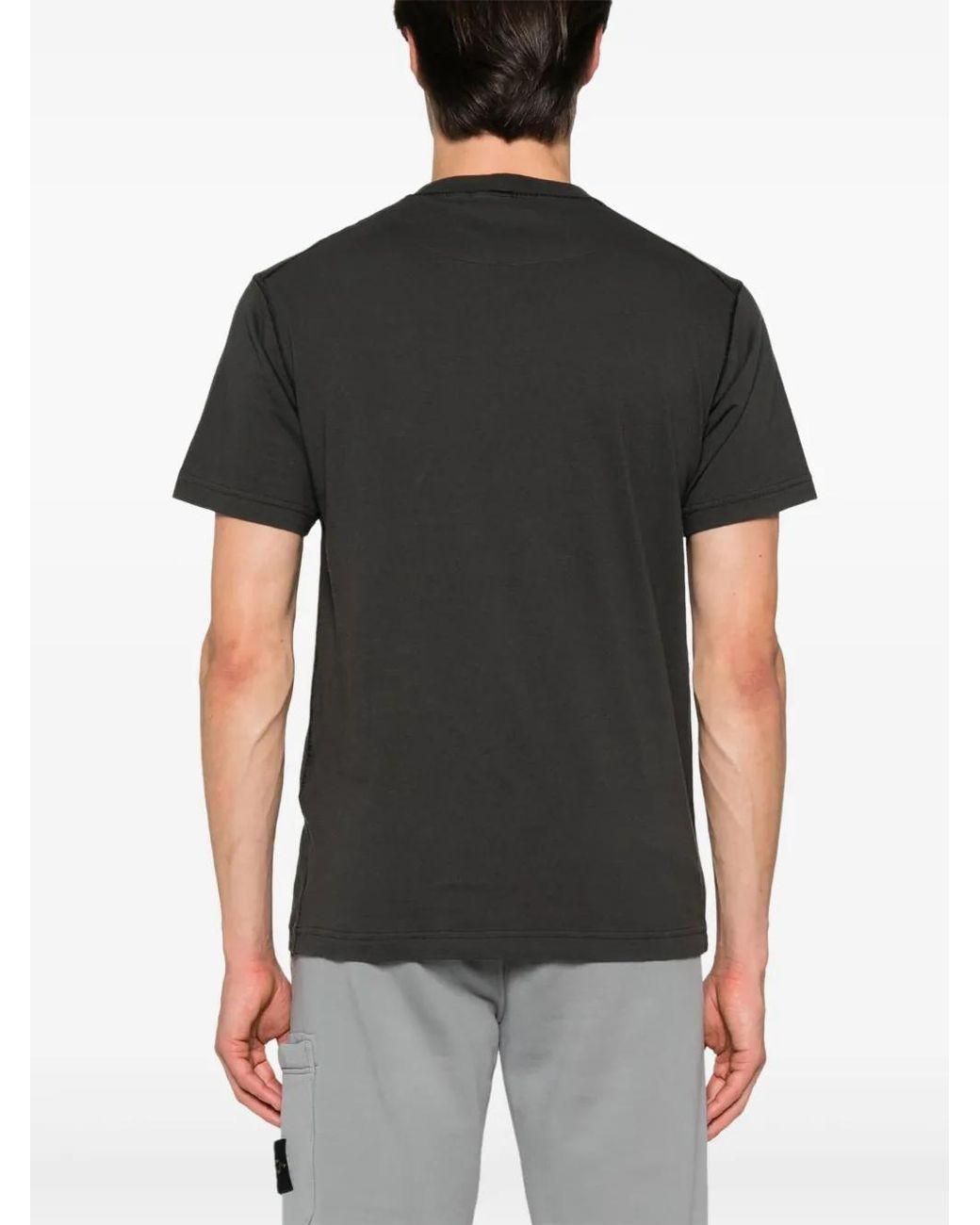 Stone Island Black T-Shirts And Polos for men