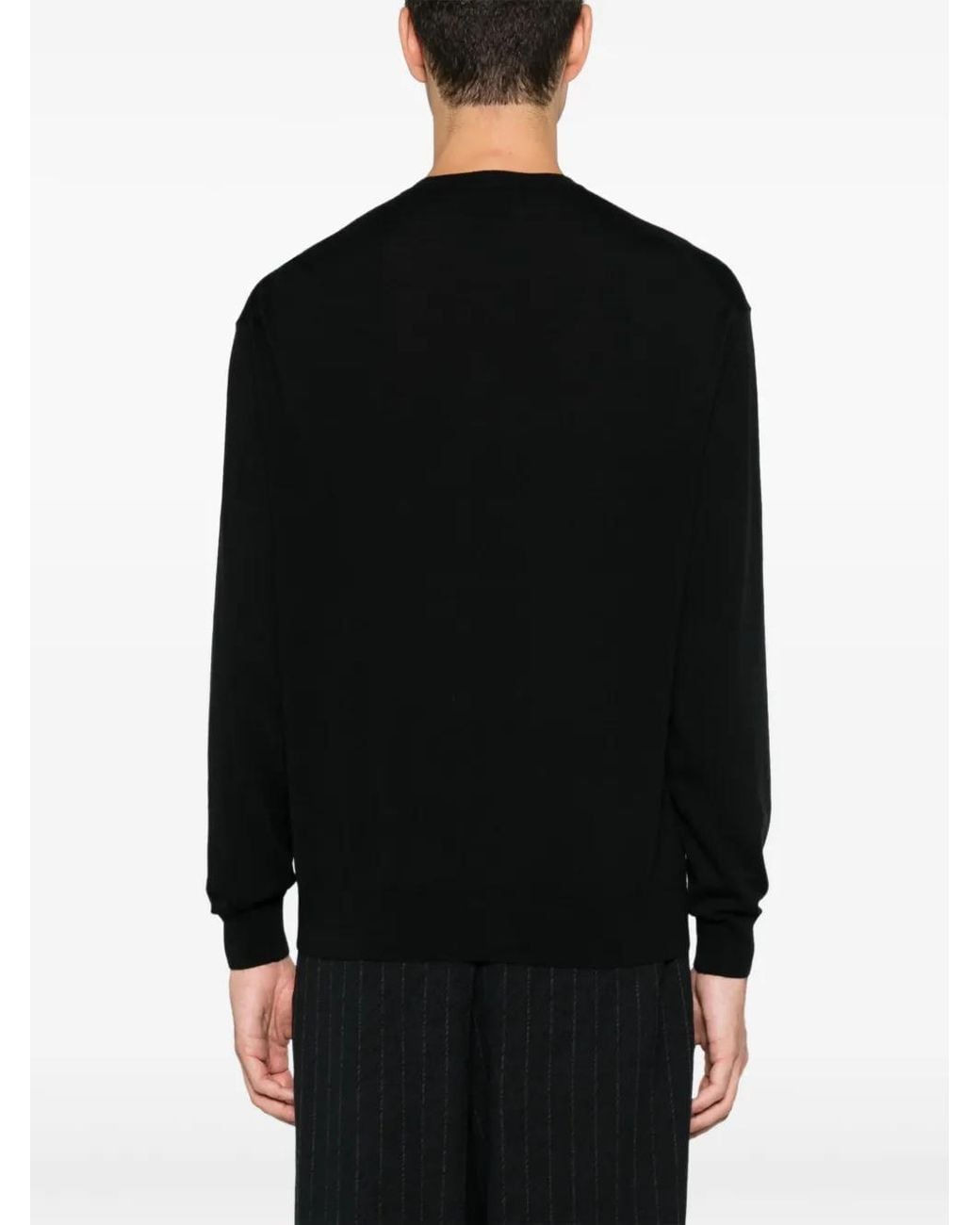 D4.0 Wollen Sweater in het Black voor heren