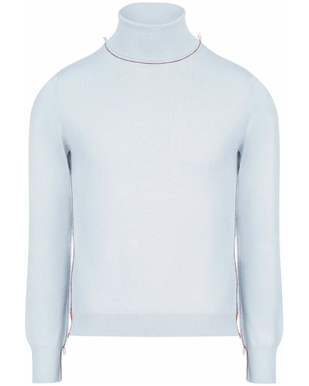 Maison Margiela Blue Roll-neck Wool Jumper