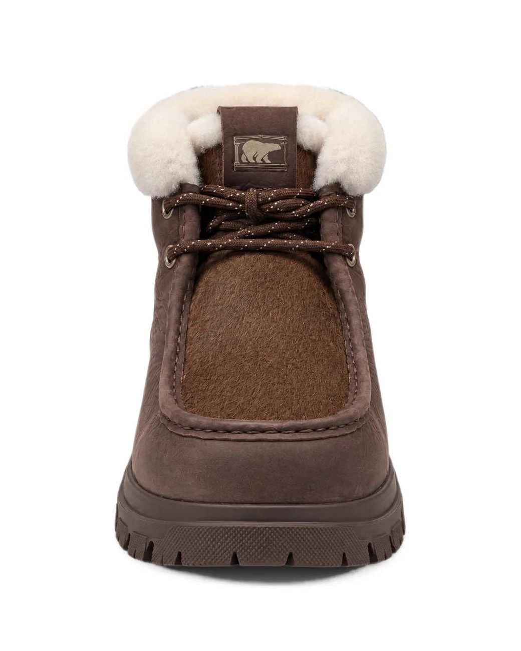 Sorel Brown Shearling-Trim Leather Ankle Boots for men