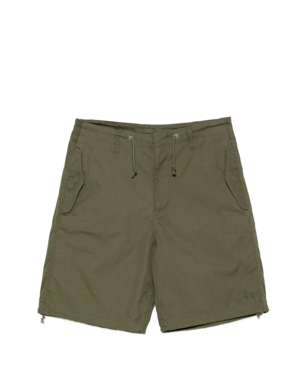 Stussy Green Drawstring-Waist Shorts for men