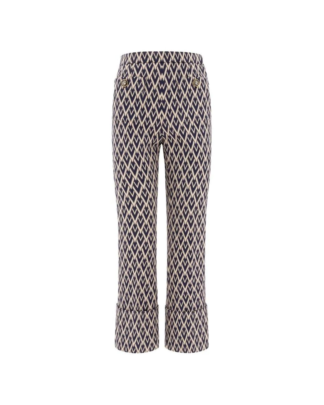 Valentino Garavani Gray Toute La V Jacquard Trousers