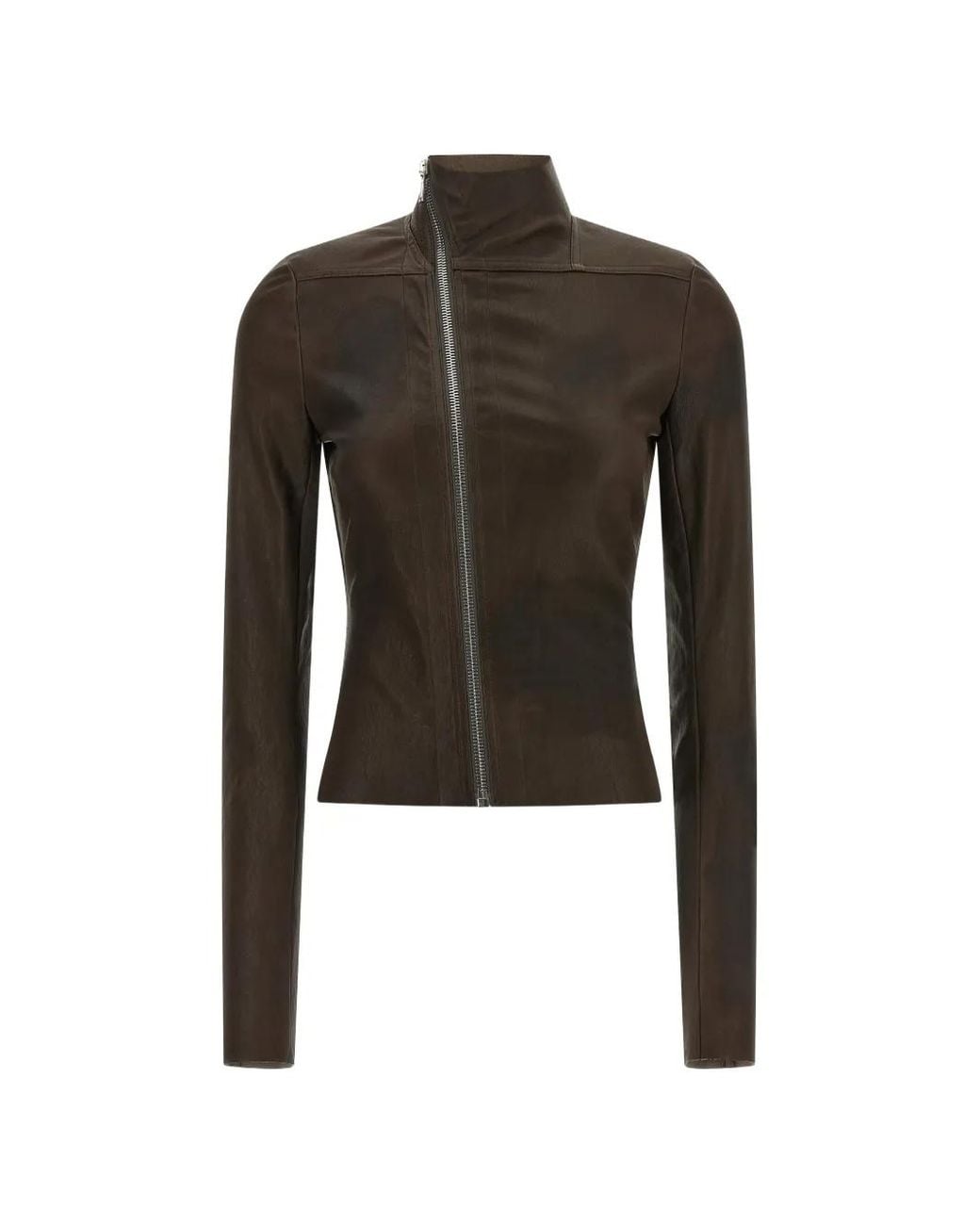 Rick Owens Black Tower Gary Jkt Asymmetrical-Zip Jacket