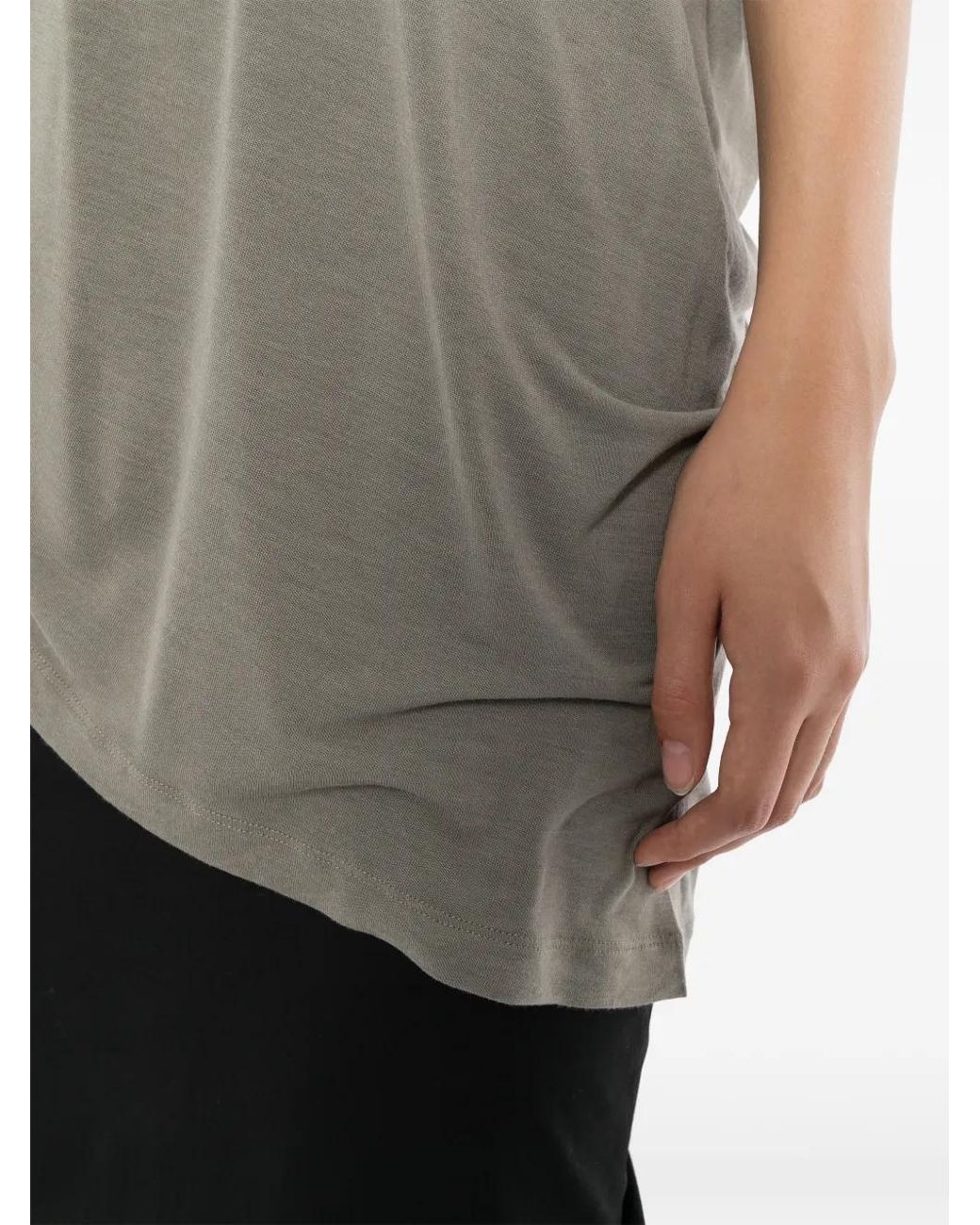 Rick Owens Gray Hiked T-Shirt