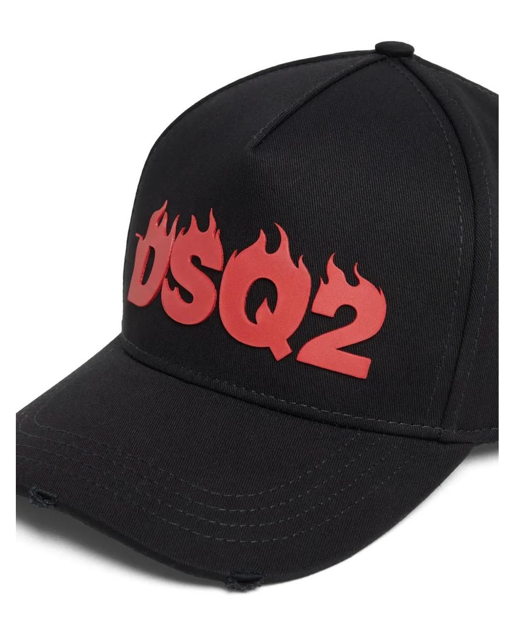 DSquared² Black Embossed Logo Cap for men