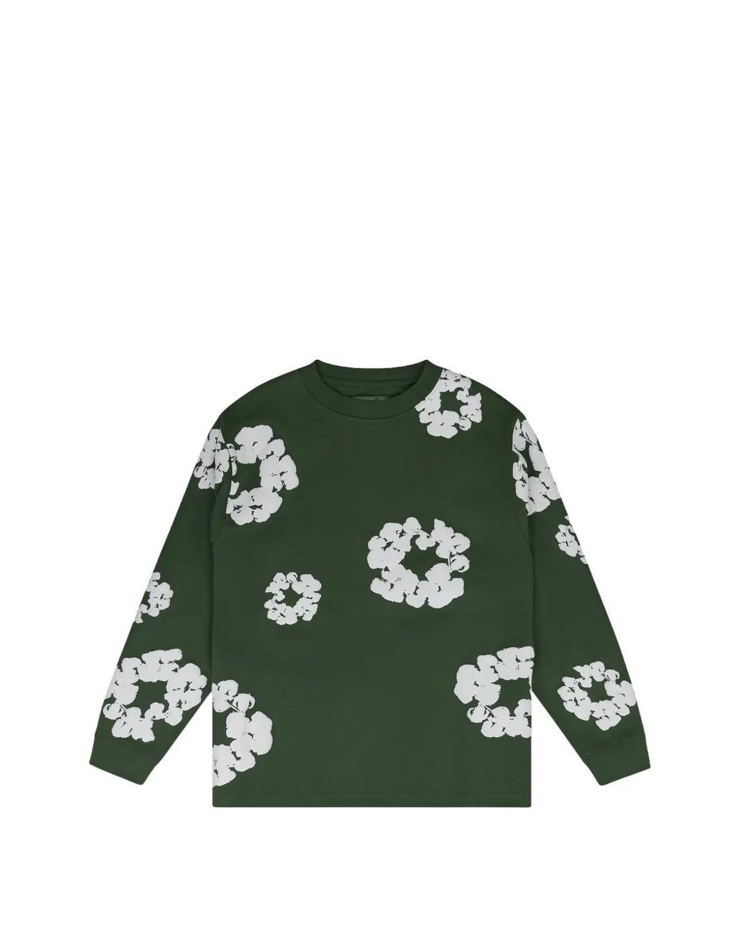DENIM TEARS Green Cotton Wreath Sweatshirt for men