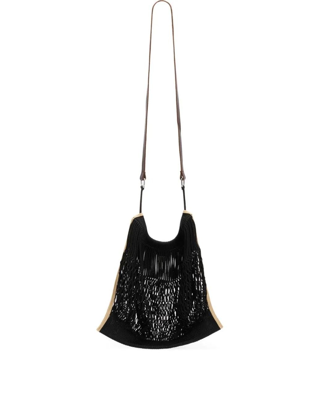 Lemaire Black Large Crossbody Filt Net Shopping Bag