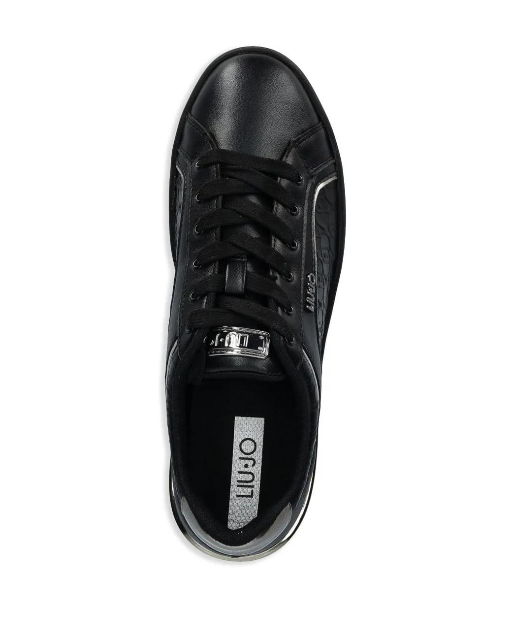 Liu Jo Black Leather Sneakers