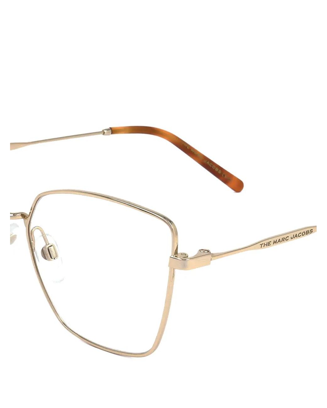 Marc Jacobs Natural Geometric-Frame Tortoiseshell-Effect Glasses