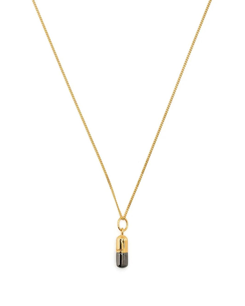 True Rocks Metallic Pill Charm Necklace for men