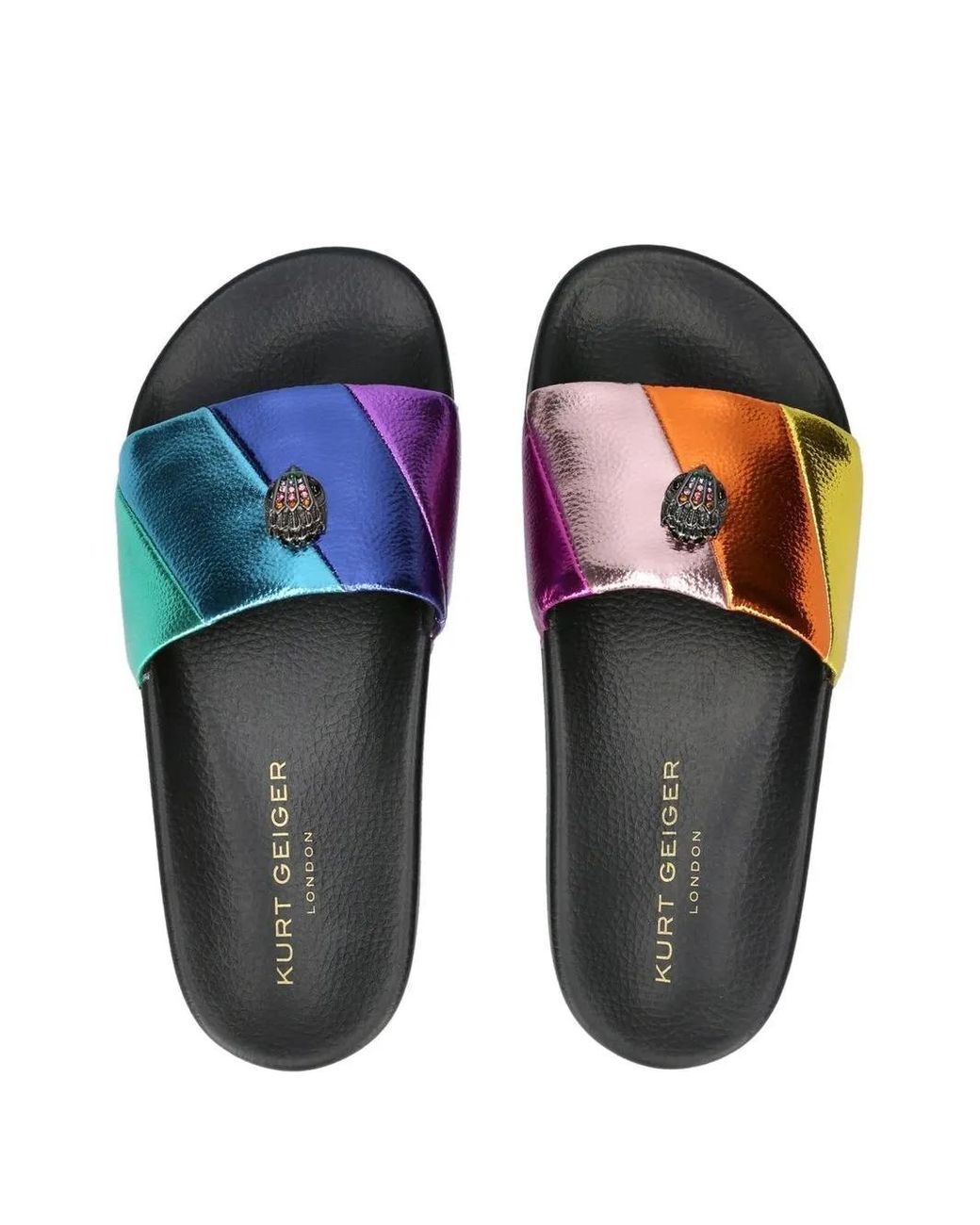 Kurt Geiger Yellow Meena Eagle Slides