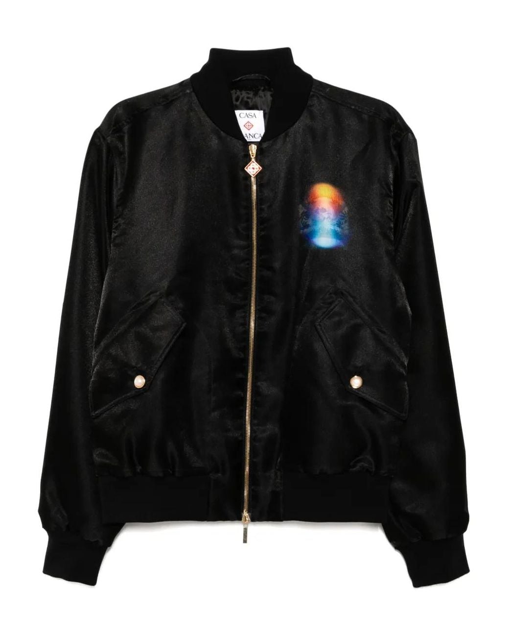 Casablanca Black Gradient Bomber Jacket for men