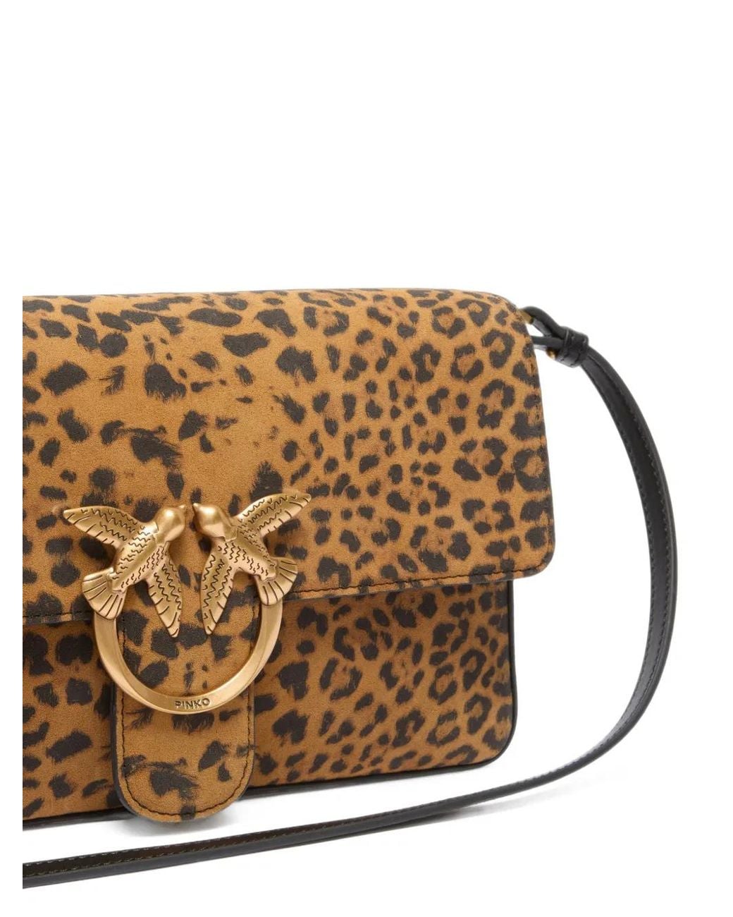 Pinko Brown Leopard-Print Tote Bag