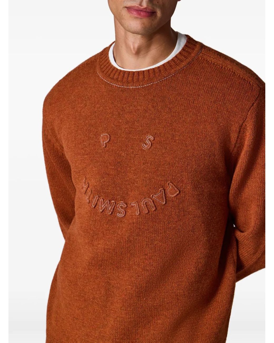 Paul Smith Brown Pull À Logo Brodé for men
