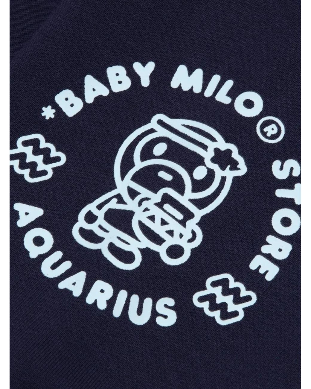 *BABY MILO® STORE BY *A BATHING APE® Blue Pull Baby Milo À Imprimé Graphique