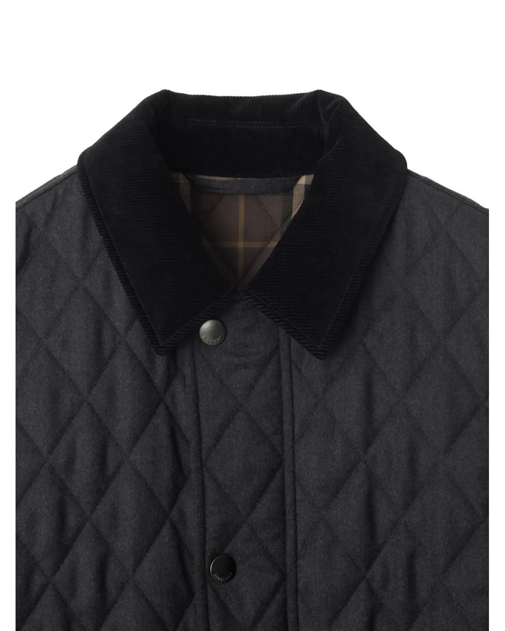 Burberry Black Wool Quilted Barn Jacket for men