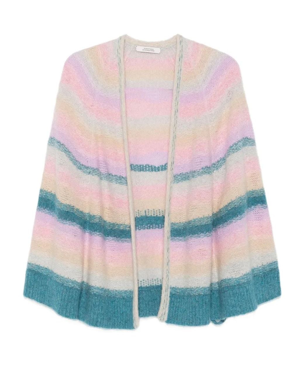 Dorothee Schumacher Pink Striped Cashmere Cardigan