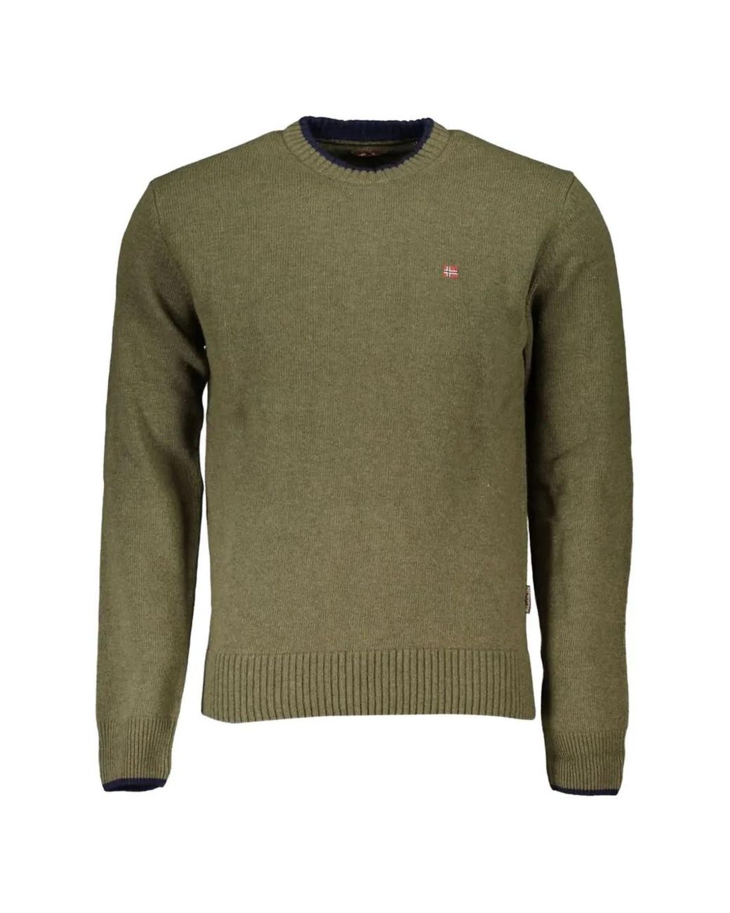 Napapijri Green Logo-Detail Sweater for men