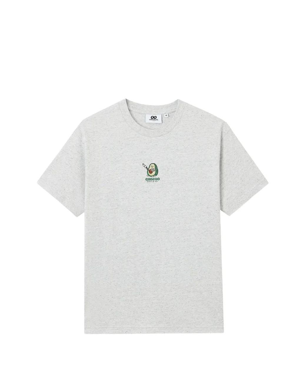 Chocoolate White Abacate Print T-Shirt