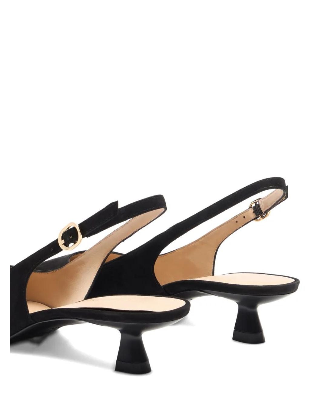 Stuart Weitzman 35 Mm Stuart Slingback Pumps in het Black