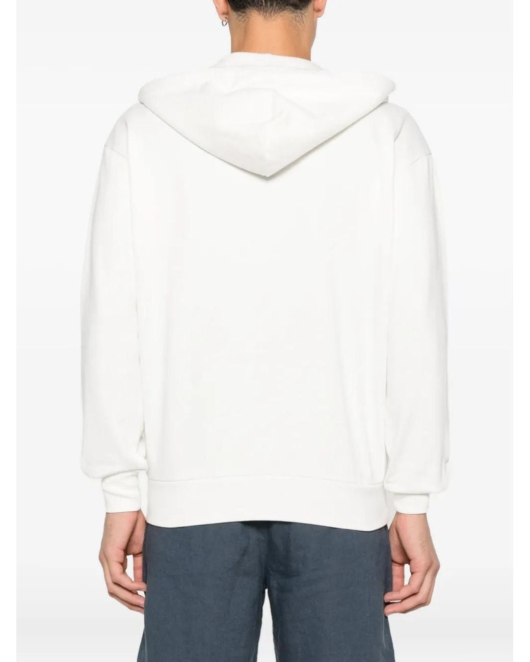 Marc O' Polo White Logo-Patch Hoodie for men