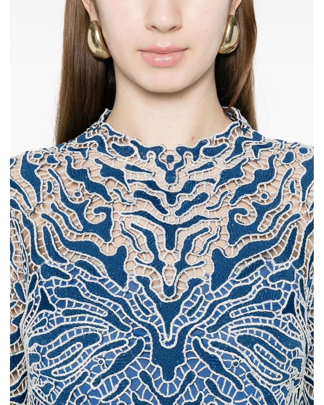 Jonathan Simkhai Blue Long-Sleeved Mini Dress