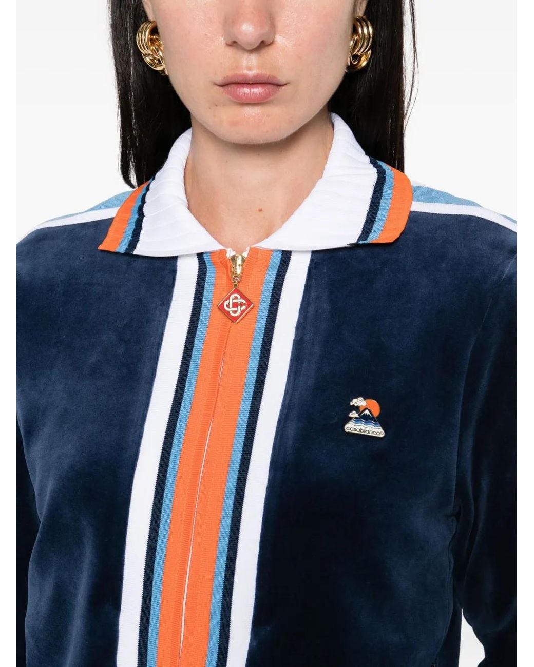 Casablanca Blue Montagne Striped Jacket