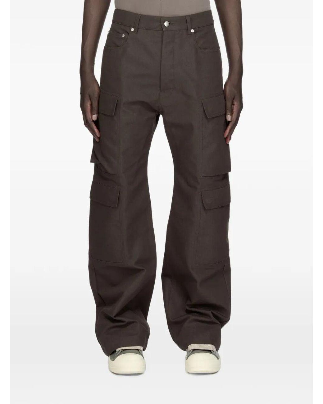 Rick Owens Gray Temple Geth Cargo Pants for men