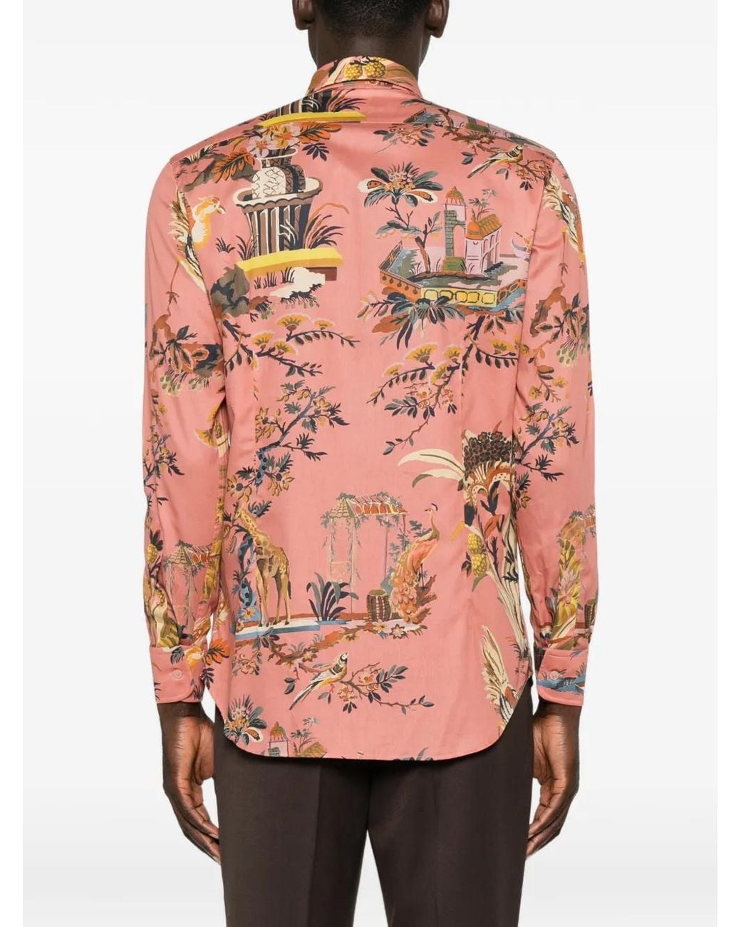 Etro Pink Long-Sleeve Shirt for men