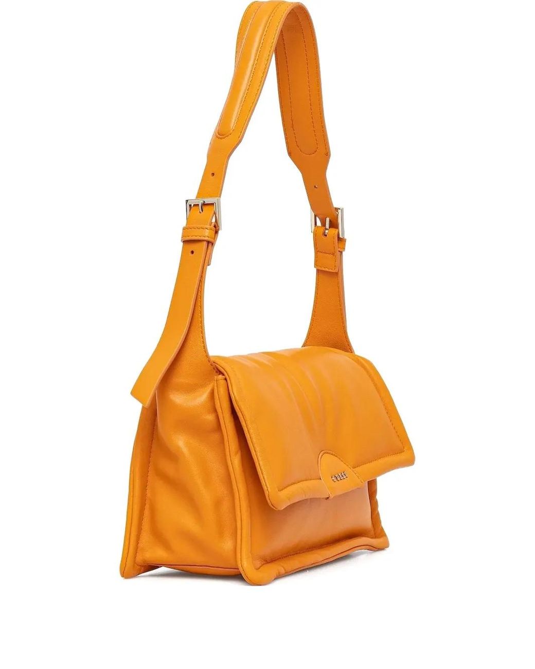 Bolso Satchel Eva Con Efecto Acolchado Guess de color Orange