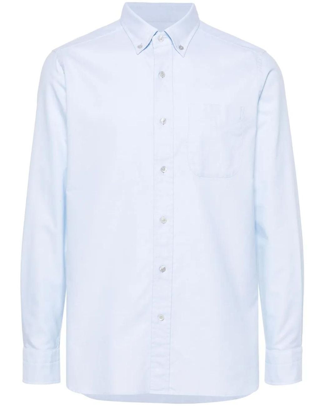 Tom Ford White Button-Down Collar Cotton Shirt for men
