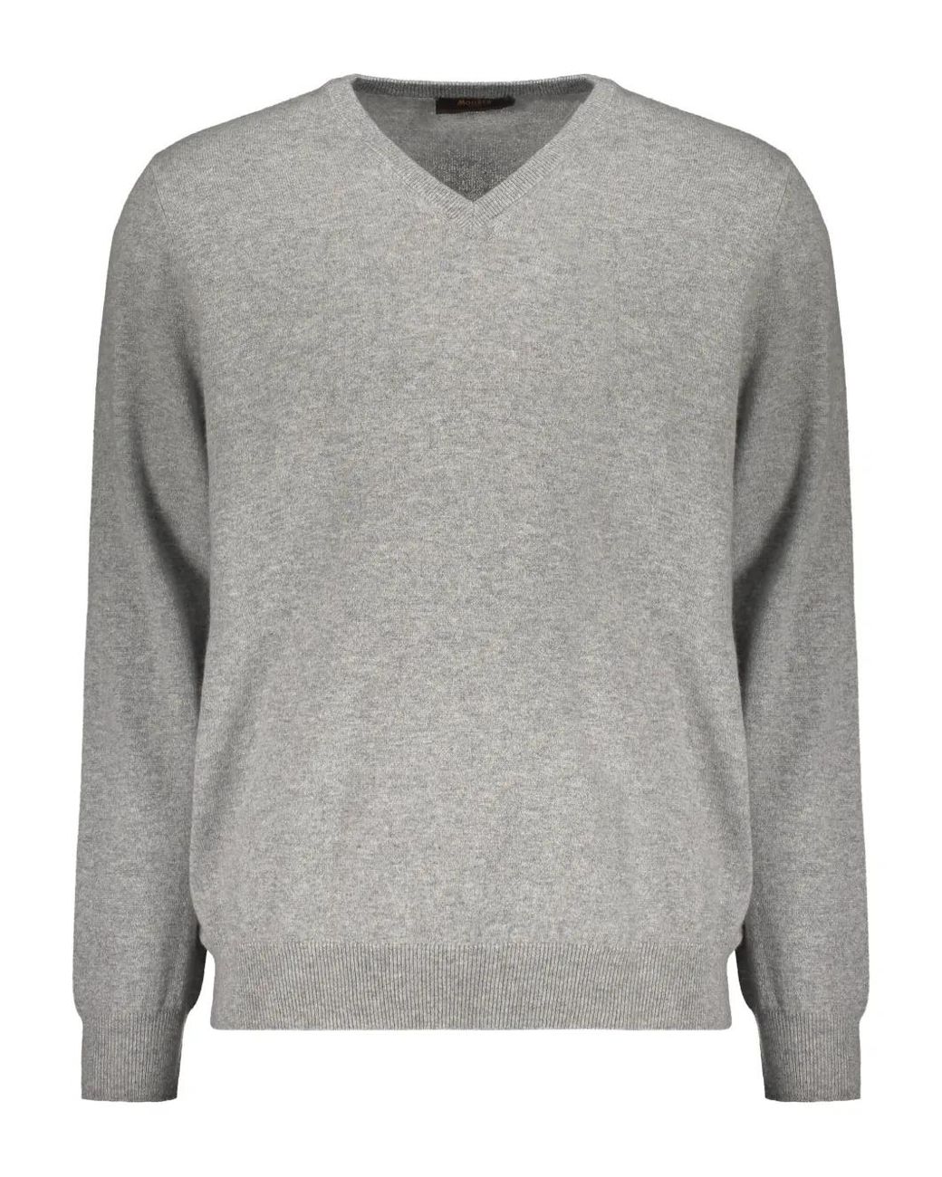 Pull Virginio-Cws À Col V Moorer pour homme en coloris Gray